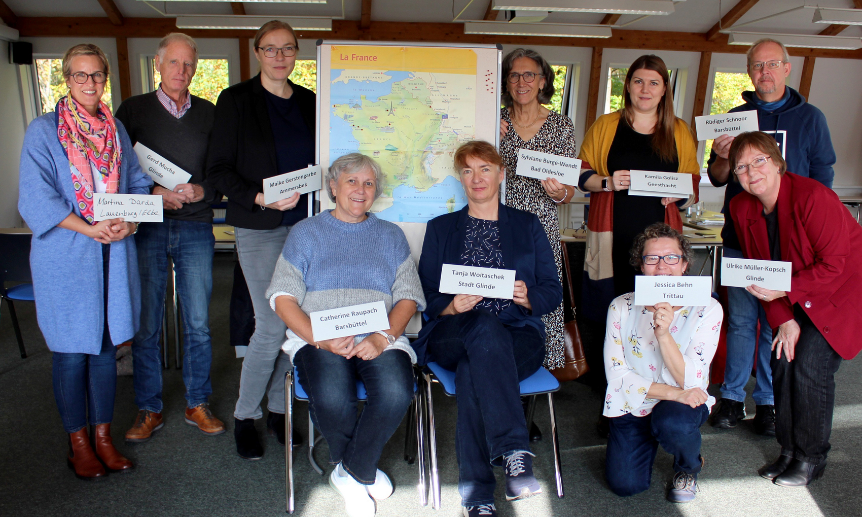 Les membres fondateurs du réseau de villes jumelées